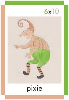 A card showing a pixie
