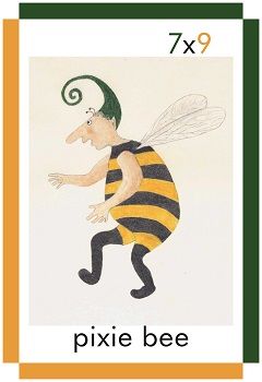 A card showing a pixie bee