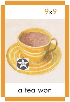 A card showing a winning cup of tea for a tea won